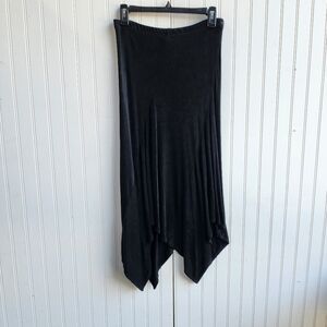 Ronnie Nicole by Ouida Black Travel Midi Soft Stretch Sexy Flare Hem Acetate L